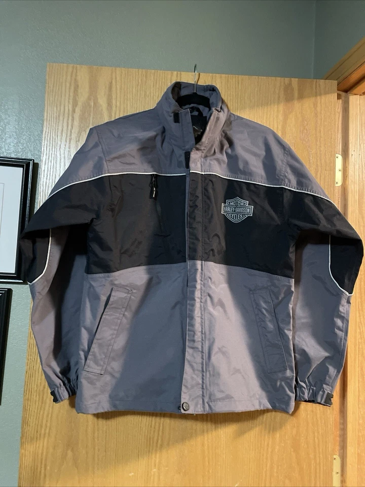 Harley Davidson Overpass Reflective Hooded Rain Jacket Men's XS - Image 1 of 4