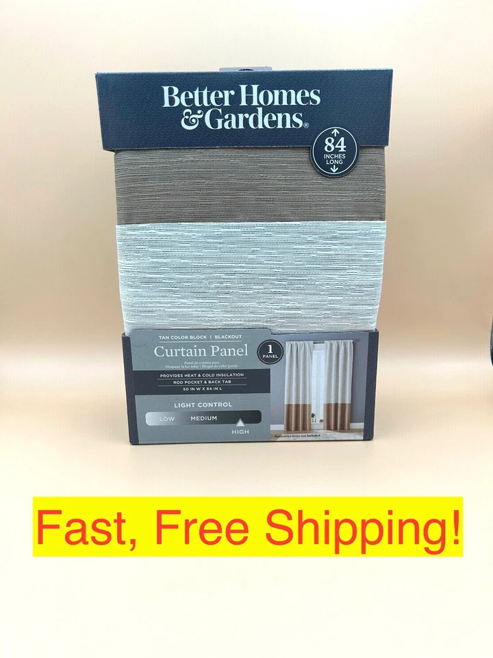 Bloque de color tostado Better Homes & Gardens apagón 50 pulgadas x 84 pulgadas Foto 1 de 4