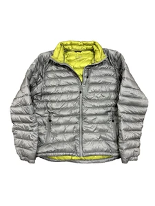 LL Bean Jacket Mens XL Goose Down Puffer Ultralight 850 Gray Green Stowaway - Picture 1 of 6