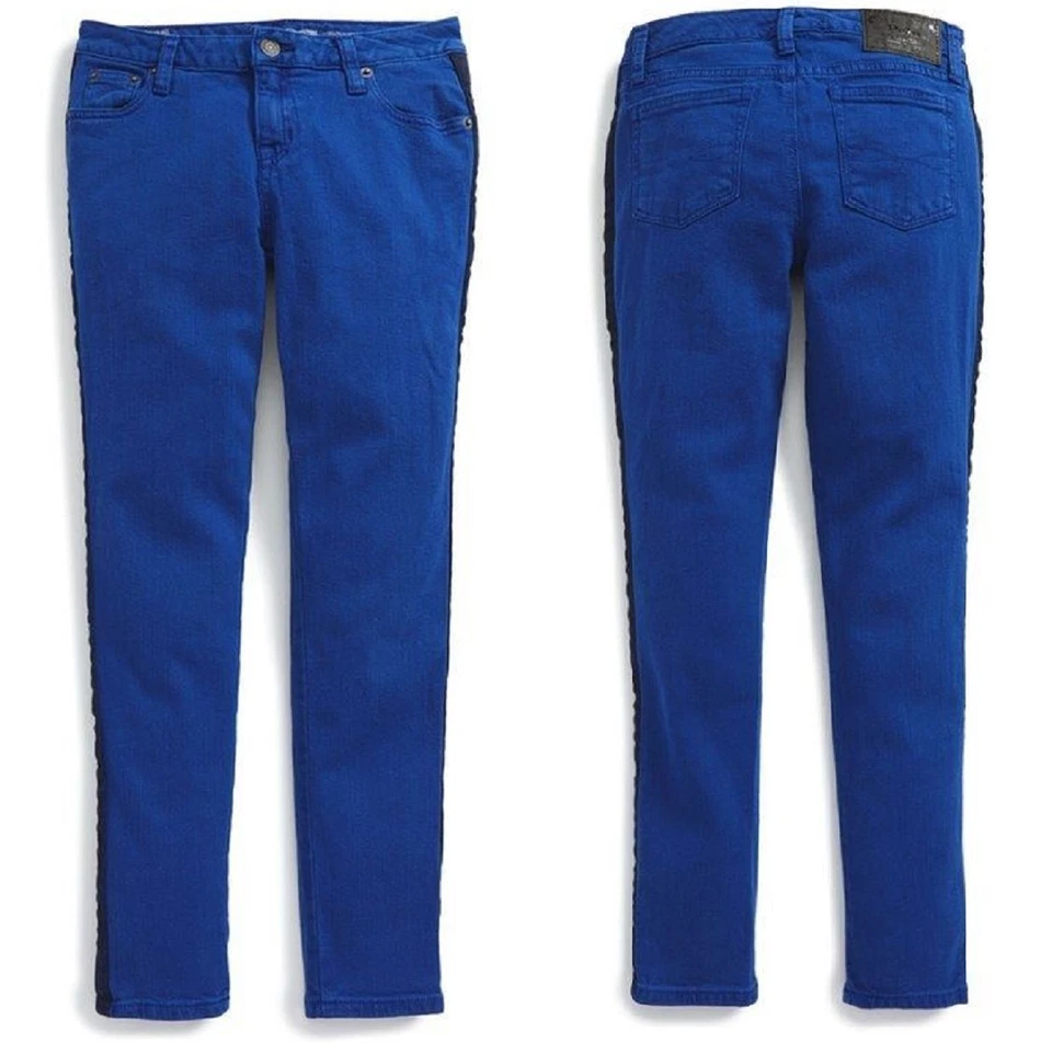 Jeans Ralph Lauren "Jemma" Esmoquin a Rayas, Azul Real, Talla 5 Foto 1 de 1