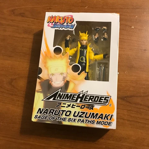 Naruto Anime Heroes Naruto Uzumaki Sage of Six Paths Mode Action Figure, New Cover