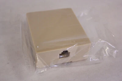  Caja Jack Montaje Superficial Modular Teléfono - RJ-11 - MARFIL Foto 1 de 2