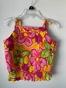 Preciosa camiseta sin mangas floral The Children's place para niñas talla 5 Usada en excelente condición - Imagen 1 de 2