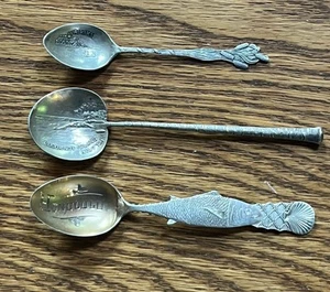 Lote de 3 cucharas de recuerdo hawaianas de ley Hilo, Honolulu, Waikiki - Imagen 1 de 8