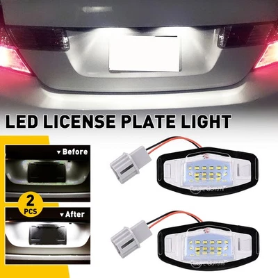 Luz de matrícula 2x 18 LED direta para Acura TL TSX MDX Honda Civic Accord EXD - Imagem 1 de 4