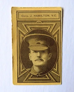 c1917 SNIDERS & ABRAHAMS Cigarette Card: AUSTRALIAN VCs - CORP. J. HAMILTON - Picture 1 of 2