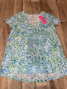 Lilly Pulitzer etta V-Ausschnitt Top Dandy Lion Gr. Small Neu mit Etikett - Bild 1 von 7