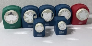 LOTE de ponches de papel Marvy Uchida álbumes de recortes manualidades hoja corazón estrella sonrisa copo de nieve - Imagen 1 de 13