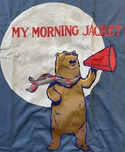 NWOT VTG 2013 My Morning Jacket Roll Call Shirt, Megaphone Bear, Blue, Men’s XL - Picture 1 of 8