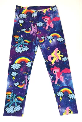 My Little Pony Leggings Size XS 4-5 Little Girls Rainbows Clouds Stars - Image 1 of 4