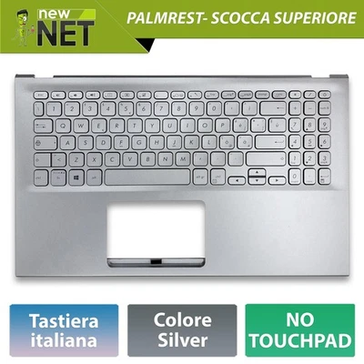 Top Case con tastiera ITA compatibile con ASUS F512D F512DA F512FA Argento - Immagine 1 di 4