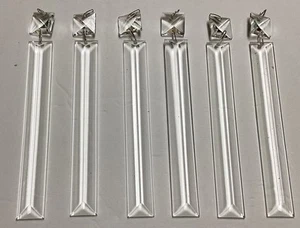 6 TRIANGLE CRYSTALS PRISM FOR CHANDELIER -see photo for length -4 lots Available - Picture 1 of 3