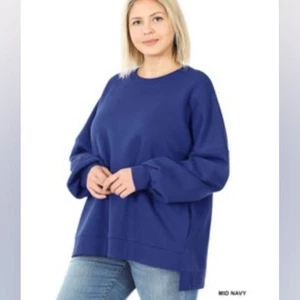Zenana oversized mega soft sweatshirt with pockets - Picture 1 of 1