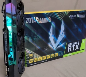 Zotac GeForce RTX 3090 AMP Extreme HoloBlack 24GB GDDR6X – w/ Original Box – - Afbeelding 1 van 22