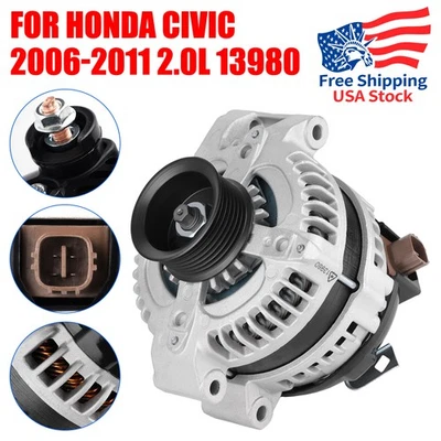 Alternador 13980 Fit Acura TSX 2.4L 04-08 CSX 2.0L 2006-2008 Honda Accord 03-07. Foto 1 de 4