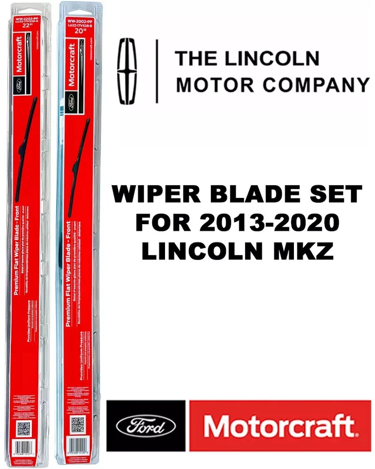Лезвия стеклоочистителя премиум-класса Motorcraft подлинный оригинальный производитель комплект из 2 для Lincoln MKZ 2013-2020 - Изображение 1 из 1
