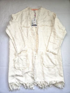 Neu mit Etikett Vilagallo ECRU langer Mantel Größe EUR 40 / US 8/10 elfenbein Taschen - Bild 1 von 16