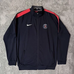 Nike PSG Paris Saint Germain Mens Full Zip Track Jacket Navy Blue/Red Size XL - Picture 1 of 6