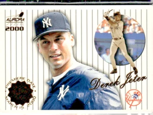 Pacific Aurora 2000 fecha de estreno rayas serie en blanco 98 Derek Jeter raro 1/1 - Imagen 1 de 2