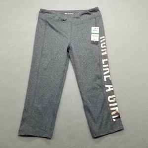 Ideology Running Yoga Legging Pants Girls L 14 Gray Run Like a Girl Stretch New - Picture 1 of 9