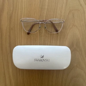 Swarovski Women's Eyeglasses Shiny Pink Cat Eye Metal Full-Rim Frame SK5260 072 - Picture 1 of 7