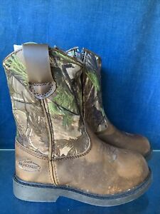Team REAL TREE Distressed Camouflage JUST LIKE DAD boots Toddler 11 NEW ❤️sj8m5