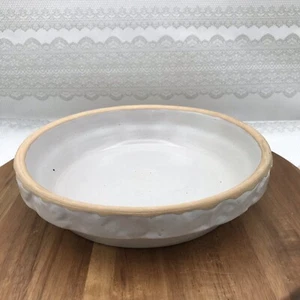 Vtg Stoneware Glazed Pie Dish Backing Dish - Picture 1 of 9