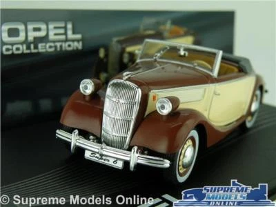 OPEL SUPER 6 MODEL CAR 1:43 SCALE BROWN IXO COLLECTION 1937-1938 K8 - Image 1 of 4