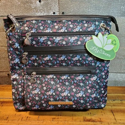 Bandolera Lily Bloom Marni Ditsy Daisy Delight tela ecológica negra/mutil Foto 1 de 3