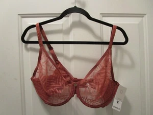 CHANTELLE GRAPHIC ALLURE SHEER UNLINED BRA IN AMBER STYLE 21T8 SIZE 34DDDD - Picture 1 of 4