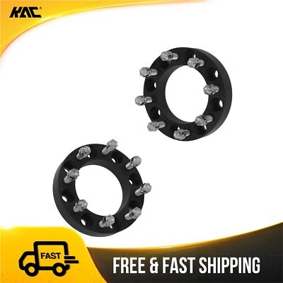Pair 1.5" Wheel Spacers 8x6.5 For Ford F-250 F-350 Dodge Ram 2500 3500 9/16"x18 - Image 1 of 4