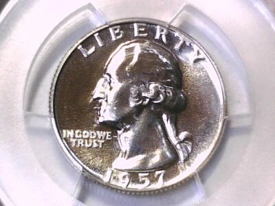 1957 Proof Washington Quarter PCGS PR 66 39185212 - Image 1 of 3