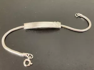 Silver Plated Identity Bracelet - Picture 1 of 1