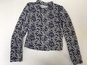 Girls GapKids Floral Rash Guard Blue Cream Size M (8) Adorable - Picture 1 of 5