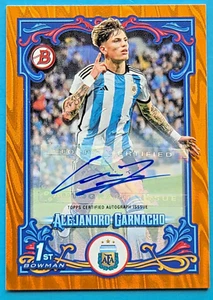 2023 Topps Fileteado Alejandro Garnacho Orange Auto RC Argentina  Autograph /25 - Picture 1 of 2