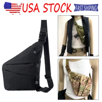 Mens Crossbody Sling Bag Anti Theft Travel Bag Tactical Shoulder Bag Chest Bag
