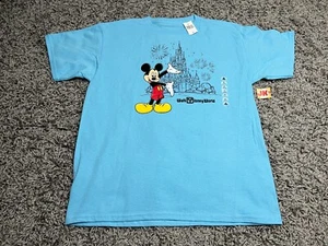 NEW Walt Disney World Shirt Kids Youth XL Blue Black Mickey Mouse Castle Parks - Picture 1 of 7