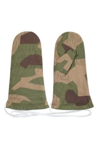 WW2 German Reversible Winter Parka Mittens in Splinter 42 Reversed Color Camo - Picture 1 of 3