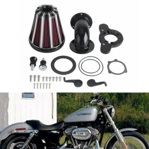 90° Forward-Facing Intake Air Filter For Harley Sportster 883 1200 XL 2007-2012 - Picture 1 of 8