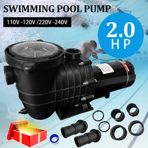 2HP Swimming Pool Pump 6800 GPH High Flow with Easy-to-View Filter Basket - Picture 1 of 11