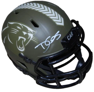 DAVE CANALES signed (CAROLINA PANTHERS) mini football helmet BECKETT BAS BR63131 - Picture 1 of 2