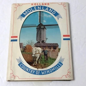 Folleto de postal de Holanda Molenland País de los molinos de viento recuerdo - Imagen 1 de 10
