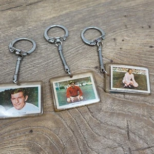 3er Set Schlüsselanhänger Tottenham Hotspur FC Allen Mullery, Jeff Astle, Jackie Charlton - Bild 1 von 5