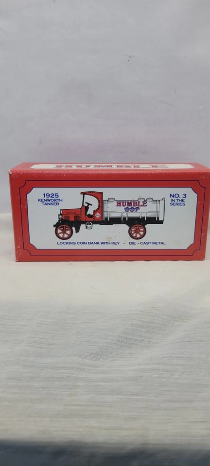 Camión cisterna Ertl 1925 Kenworth Humble banco de monedas con llave fundida a presión 1993 Exxon Foto 1 de 4