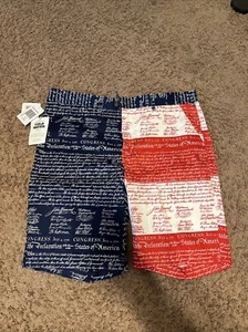 MENS SZ 40 LOUDMOUTH GOLF 4TH OF JULY ALL OVER DECLARATION INDEPENDENCE SHORTS! - Picture 1 of 6