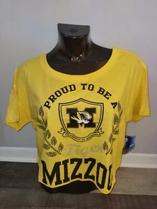 Missouri Tigers Proud Mizzou Women's Short Sleeve Crop Top Shirt XL NWT - Picture 1 of 2