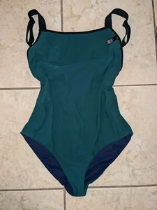 Ward Whillas One Piece Swimsuit Reversible Navy/dark green Size XS - Picture 1 of 5
