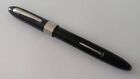 Vintage Lever Fill Fountain Pen, by Fineline, Black with Silver Colored Trim