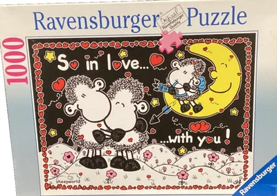 Ravensburger 1000pc Sheepworld: So in Love with You 2006 jigsaw puzzle Vintage - Image 1 of 2