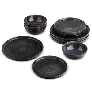 Yellowstone 12-Piece Ceramic Dinnerware Set Rip Collection Home & Garden Kitchen - Picture 1 of 10